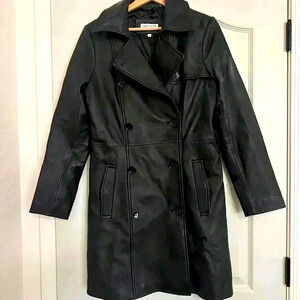 GENUINE Leather Jacket- Calvin Klein Size Small